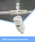 Garden Misting Nozzles Stainless Steel Atomizing Mister Sprayer Nozzles 0.15mm Orifice in use with water mist spray
