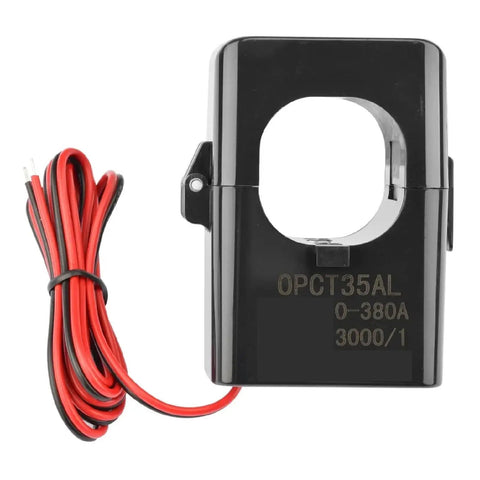 Heavy Duty Split Core Current Transformer With No Sweat Snap On AC Clamp Sensor For EV Chargers Power Grid And 5G Sites Delivering 0.5 Class Accuracy From 1000A To 5000A Ratios built tough with red and black wires.