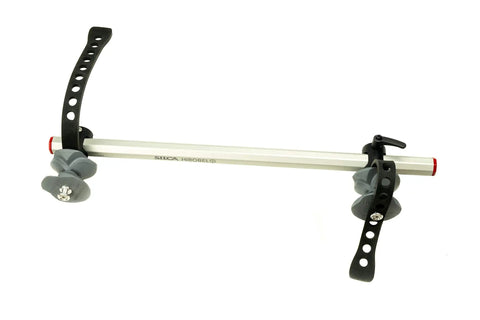 Silver Hirobel Frame Clamp for Bike Repair Stands guards carbon and aluminum frames with toolless design and universal fit.