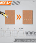 Image of 60 Grit Multipurpose Sandpaper Sheets 9 By 11 Inches Brown Pack Of 25 For Wood Metal And Painted Surfaces cutting guide.
