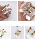 Two Pack Copper Barrel Concealed Cabinet Hinges Hidden Brass Door Hardware For Gift Boxes Cabinets Doors And Furniture Durable Rust Proof 24mm Mounting With 180 Degree Adjustable Screws in acrylic display