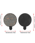 Copper Semi Metal Brake Pad Set For Electric Scooters And E Bikes 10 Inch Disc Pads dimensions and details