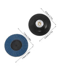 3 Inch Zirconia Flap Disc Sanding Wheel For Die Grinder With Fused Alumina Abrasive 40 To 120 Mesh showing size measurements side by side.