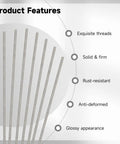 12-Inch 304 Stainless Thread Rod Set With 24 Eight-32 Rods And 24 Hex Nuts Complete Garden Bead Craft Kit features