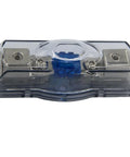 60A Car Audio Power Wire Fuse Holder With 4 Gauge Nickel Plated Connectors, Clear See Through Cover, Heat Resistant Base