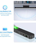 Rechargeable 5W Mirror Light With Remote Control showing battery life and charging port, ideal for closet and bunk bed use.