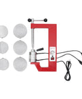 Spot Tire Vulcanizing Kit For Cars And Trucks 110V With 6 Molds, showing red clamp and power cords