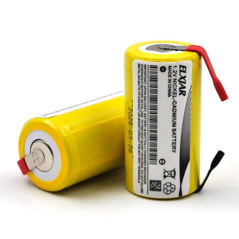 20 Pack Sub C 1.2V 2000mAh NiCd Rechargeable Batteries With Tabs For Power Tools Cordless Drills Emergency Lights And Other High Drain Devices