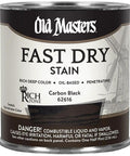Straight Up Premium Interior Oil Based Wood Stain Carbon Black Quick Dry Formula in a half pint can.