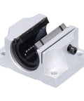 Aluminum Alloy 20mm Bore Linear Ball Bearing Slide Block With 68mm Length And Open Guide for CNC machines, side view