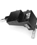 XYZ 3 Axis Manual Linear Positioning Stage 80 By 80 mm Lab Sliding Stage Table in black aluminum with micrometer adjustments