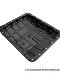 Durable Transmission Oil Pan With Drain Plug And Automatic Transmission Filter Kit Ready To Install For Nissan Armada Frontier Pathfinder Titan Replaces TF-327 31390-90X0B 31390-90X00 Direct OEM-Equivalent Replacement Easy Bolt-On Upgrade