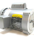 Side view of Single Unit General Purpose Single-Phase 1/3 HP AC Motor, 56C Frame TEFC Enclosure, 1,725 RPM, showing keyed shaft