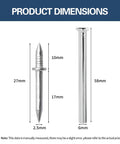 Built Tough Double Head Skirting Nails 200 Piece Pack dimensions shown with measurements of 27mm and 58mm, carbon steel fasteners.