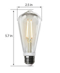 Smart Motion Sensor LED Bulb, 60W Equivalent, Soft White 2700K, E26 Base, Auto On Off When You Move, Energy Saver, Ideal For Hallways And Entryways, Perfect For Hallways, Staircases, And Entrances, 5.7 in ST19 bulb
