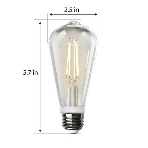 Smart Motion Sensor LED Bulb, 60W Equivalent, Soft White 2700K, E26 Base, Auto On Off When You Move, Energy Saver, Ideal For Hallways And Entryways, Perfect For Hallways, Staircases, And Entrances, 5.7 in ST19 bulb