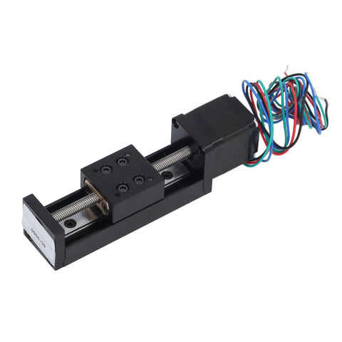 Sick Linear Rail Slide Actuator With 28 Stepper Motor And 50mm Stroke For DIY CNC Router X Y Z Accuracy Motion Stage Build with lead screw.