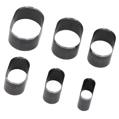 Pro Grade Leather Cutting Dies Set Six Pcs Oval Hole Hollow Punch Cutter Dies For Diy Leatherwork Gear Durable Alloy Steel