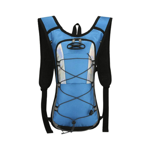 Hydration Pack For Outdoors With Water Bladder, Lightweight Hiking Backpack For Running, Cycling And Climbing, Blue, Front View
