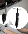Heavy Duty 10 Ton Ram Rod For Hydraulic Puller Set being used, close-up of 20 by 13 cm metal rod and grip detail
