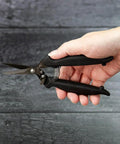 Recoil Scissors With Titanium-Coated, Double-Beveled Blades For Precise Cuts And Durability, Adjustable Tension Springs, Comfortable KushGrip Handles, Non-Serrated 6.7 Inch Crafting Shears For Scrapbooking And Fine Detail Work, held in hand