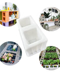 Concrete Hollow Brick Mold for DIY Garden Walls and Borders, Durable ABS Plastic Cement Brick Mold for Building Flower Beds