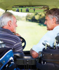 Universal Golf Cart Mirrors With Folding Side Mirrors And Rear View Mirror for most carts visible inside a golf cart