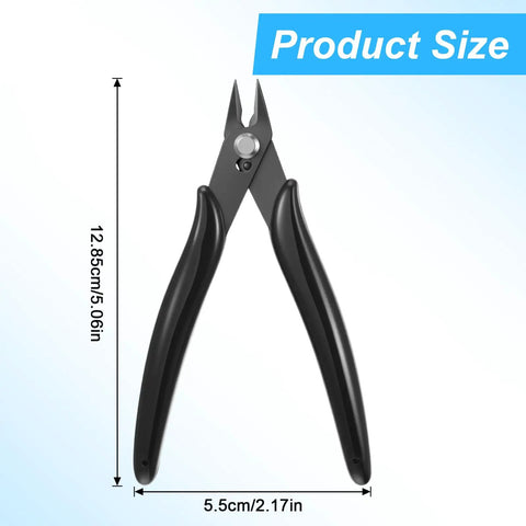 Hair Extension Tools Kit With 2 Pcs Professional Extension Pliers For Micro Beads Nano Rings Black Hair Extensions Opener And Removal Tool Keratin Cutting Pliers With Spring, 12.85cm