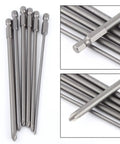 Get Your Hands On Six Pack Of Top Shelf S2 Steel Magnetic Screwdriver Bits Perfect For Any Tough DIY Job Plus Electric Drill And Hand Tool Repairs Around The House. 6-piece S2 steel magnetic screwdriver bit set
