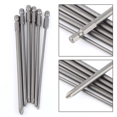 Get Your Hands On Six Pack Of Top Shelf S2 Steel Magnetic Screwdriver Bits Perfect For Any Tough DIY Job Plus Electric Drill And Hand Tool Repairs Around The House. 6-piece S2 steel magnetic screwdriver bit set