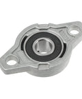 Two Pack KFL000 10mm Bore Zinc Alloy Self Aligning Pillow Block Flange Bearing Heavy Duty Rust Resistant Durable Pillow Block Mount for Machinery Home Shop Projects Smooth Alignment, two-bolt housing