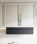 10 Pack 7.5 Inch Brushed Satin Nickel Kitchen Cabinet Handles Drawer Pulls Set With 192mm Center-to-Center on white cabinets