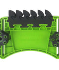 FeatherPRO FP1 featherboard for table saws, router tables, and band saws; green frame with black EVA feathers.