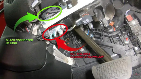 Auto Start Stop Eliminator For Jeep Wrangler JL JLU 2018 Through 2026 And Gladiator JT 2020 Through 2026 installation with connectors