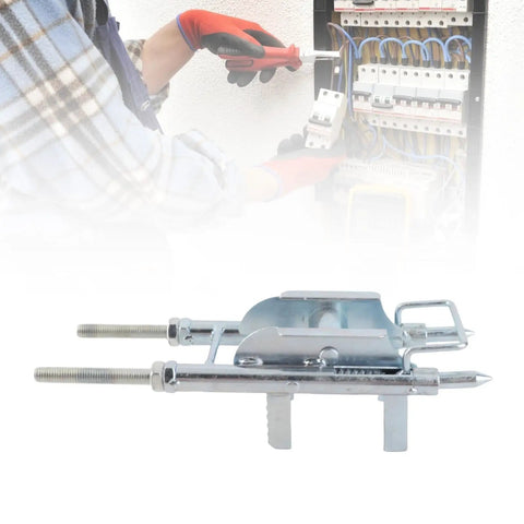 Job Site Ready Cable Threading Aid For Electricians Heavy Duty Steel Wire Pulling Pulley with two screws and grip handle.