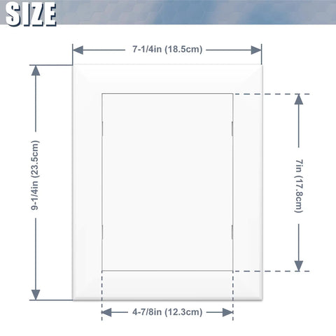 Dead Simple Self Adhesive Access Panel For Drywall Five Inch By Seven Inch Peel And Stick Wall Hole Cover dimensions 7.25x9.25 inches