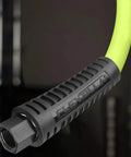 Close-up of Ball Swivel End Air Hose With Three Eighth Inch By Six Foot Length, Heavy Duty Lightweight Hybrid Polymer That Is Kink Free