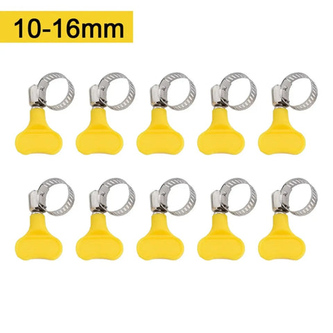 Rock Solid 50-Piece Adjustable Hose Clamps Kit Made From Premium Stainless Steel Worm Gear Assortment Set For Tight Leak Proof Sealing In Your Car Or Garage Projects Ranging From 10-38mm To Fix Any Hoses You Got Today. 10-16mm stainless hose clamps