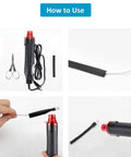 Step-by-step using Heat Shrink Tubing Kit 650 Pieces Black 2 To 1 Shrink Ratio Wire Wrap Set For Electrical Cables Durable Pro Grade