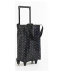 2 In 1 Foldable Shopping Bag With Wheels And Telescopic Handle in black checkered pattern