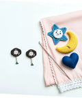 6 Piece Sl68 Quartz Watch Movement Replacement Kit For Repair Pros Pro Grade Accurate Timekeeping Mechanism With No Date Horology Supplies For Watchmakers And Service Technicians, shown with knitting materials and crochet shapes on fabric