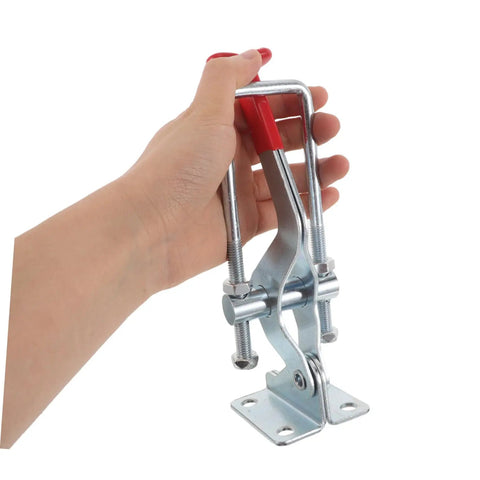 Heavy Duty Toggle Latch Clamp With 2183lbs Holding Power And Quick Release Pull Hasp For Freezer Doors Gun Vests And Toolboxes Made From Strong Galvanized Iron held in hand