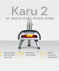 Multi Fuel Outdoor Pizza Oven For Wood And Gas With 12 Inch Pizza Stone And Integrated Thermometer Dual Fuel Pizza Maker