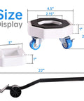 Heavy Duty Furniture Sliders And Moving Dollies With Wheels 4 Pack dimensions showing size display of dolly and slider parts.