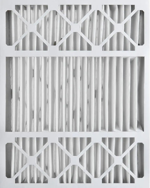 Close-up of Top Notch MERV 8 Air Filter Replacement for 20x25x5 size pleated design fits Honeywell Lennox systems