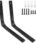 Heavy Duty Shelf Brackets Set For Home Improvement Built To Last Two Pack Workhorse 12 X 10 Inch L wall corner braces with screws