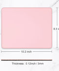 Pink Square Mouse Pad 10.2 X 8.3 Inches, Ultra Slick Surface With Stitched Edge, Anti Slip Waterproof Rubber Desk Mat For Gaming And Office