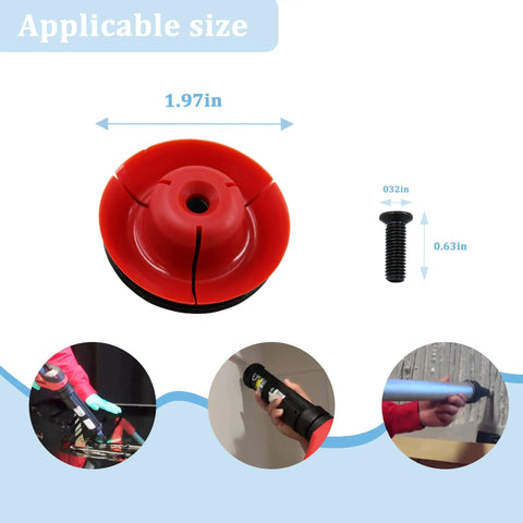 Metal Sausage Plunger Kit For Cordless Caulking And Grease Gun With Air Relief Hole Includes Five Sixteenth Inch By One Inch Screw