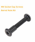 Black M8 Countersunk Socket Cap Bolts And Cap Nuts 50 Piece Assortment Kit For Furniture Connectors M8x20mm