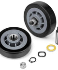 Real Deal Dryer Drum Support Roller Kit Two Pack, heavy duty replacement rollers with washers and hardware for Maytag and Admiral appliances.